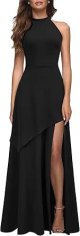Women's Halter Neck Formal Dress Sexy Split Party Long Cocktail Dresses